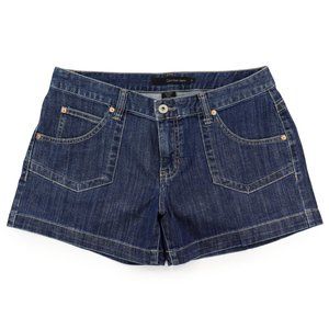 Calvin Klein Jeans Women's Denim Shorts Patch Front Pockets Trouser Hems Size 12